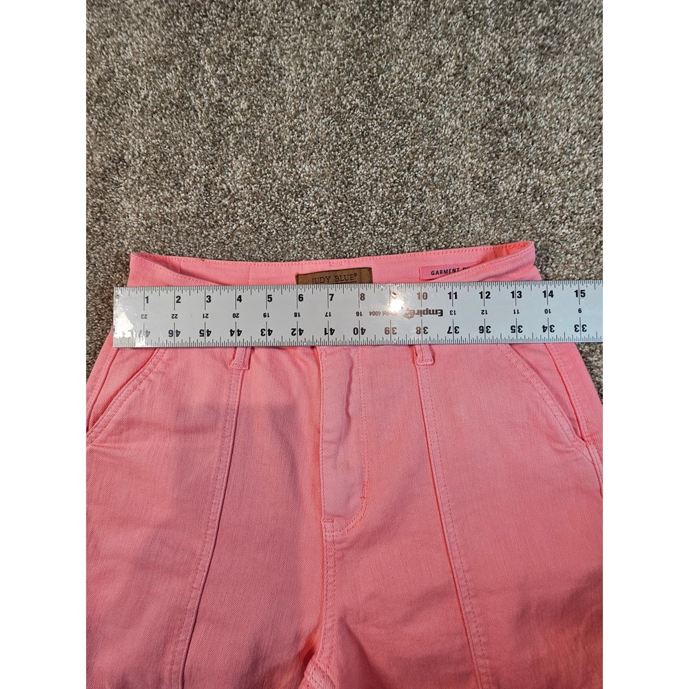Judy Blue Pink Garment Dyed Cargo Straight Leg Jeans Womens 5/27 JB88837 C - Picture 13 of 15